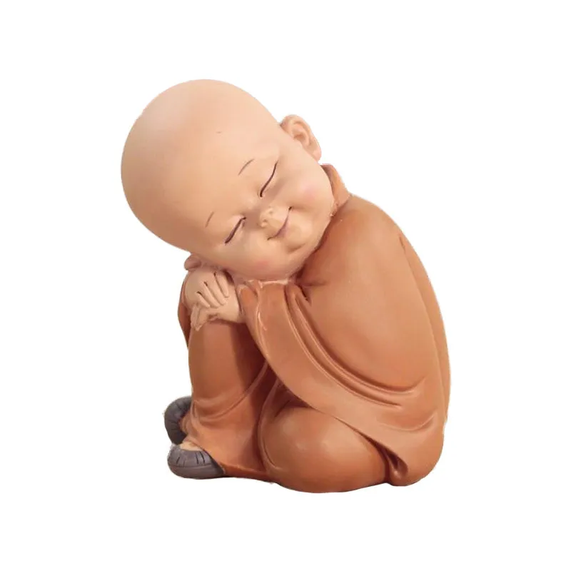 Buddha Statuette with Sitting Monks