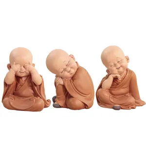 Buddha Statuette with Sitting Monks
