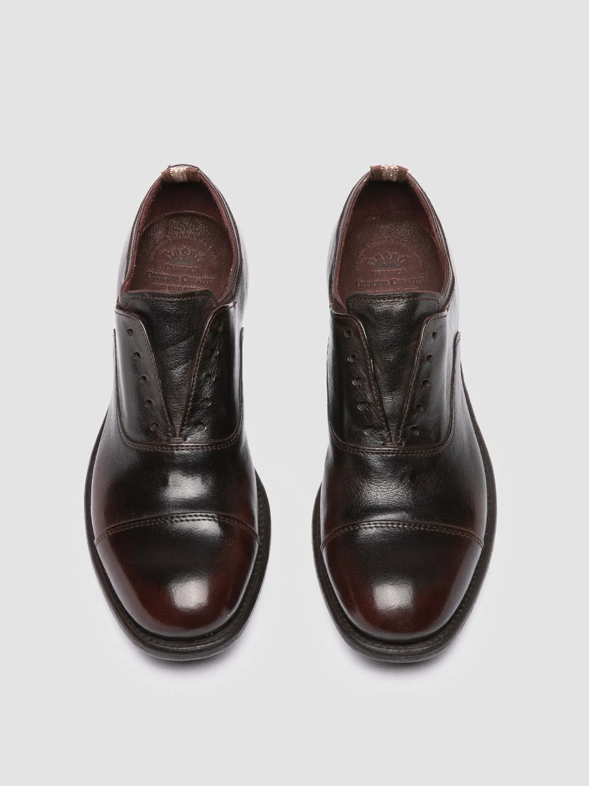 CALIXTE 003 - Brown Leather Oxford Shoes