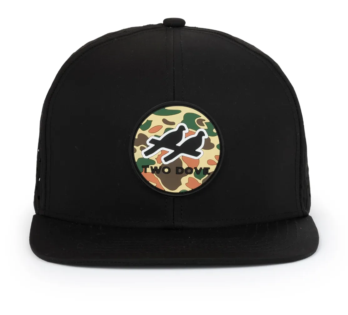 Camo Patch Perforated Nylon Trucker