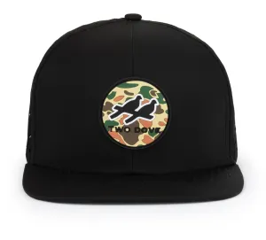 Camo Patch Perforated Nylon Trucker