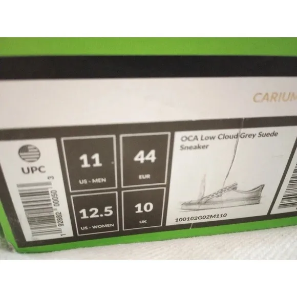 CARIUMA Suede Sneaker OCA Low Grey Men 11 Women 12.5 Cap Toe Skate Shoe NEW $105