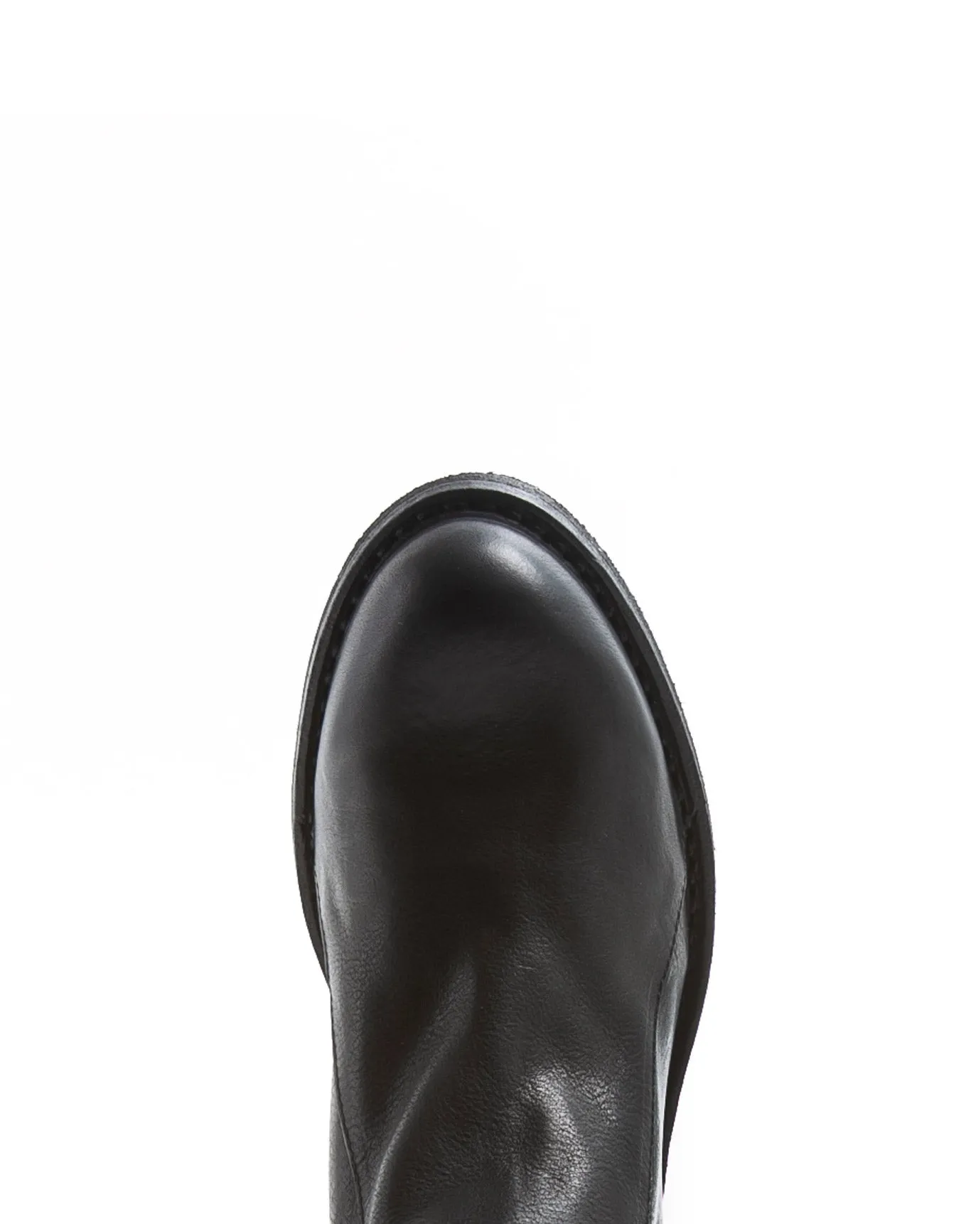CARP Black Leather Ankle Boots
