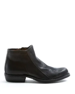 CARP Black Leather Ankle Boots