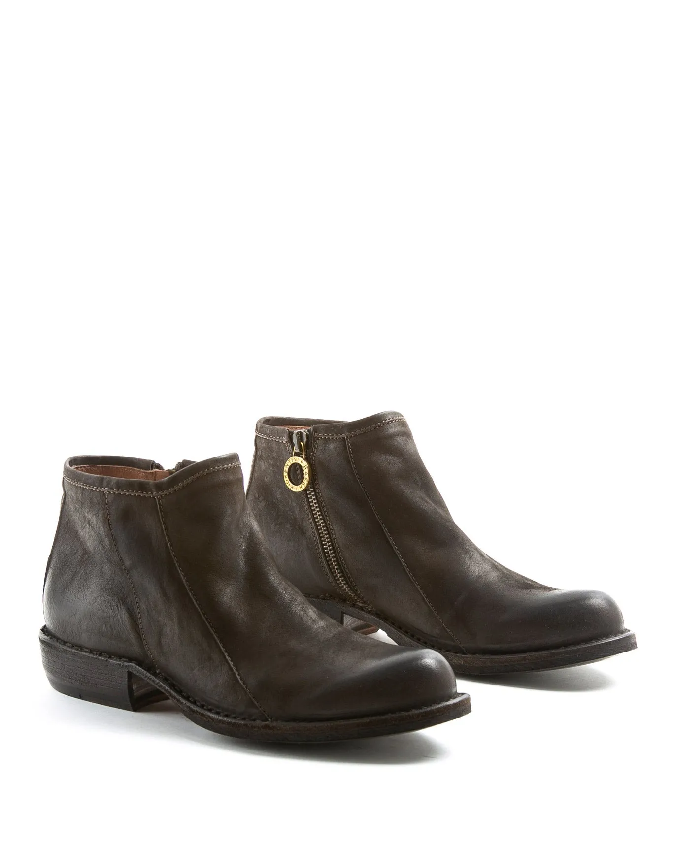 CARP Brown Leather Ankle Boots