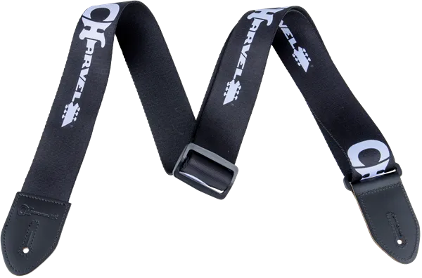 Charvel® Strap, Black with White Logo