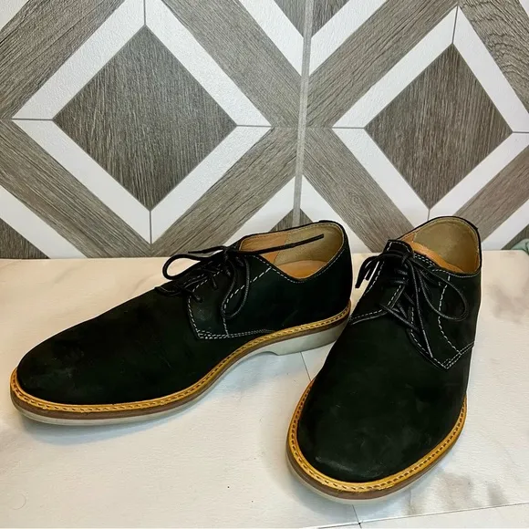 Clarks Atticus Lace Men's Black Nubuck Leather Lace Up Derby Shoes size 7