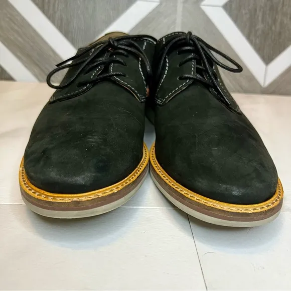 Clarks Atticus Lace Men's Black Nubuck Leather Lace Up Derby Shoes size 7