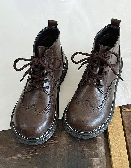 [Clearance] Wide Toe Box Brogue Style Oxford Shoes (40)