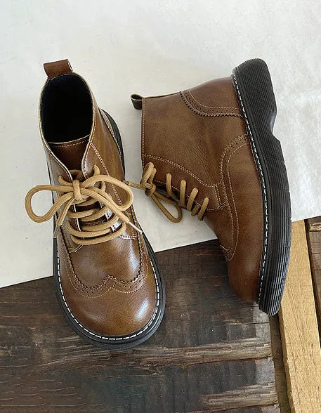 [Clearance] Wide Toe Box Brogue Style Oxford Shoes (40)
