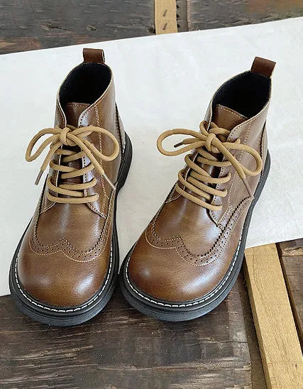 [Clearance] Wide Toe Box Brogue Style Oxford Shoes (40)