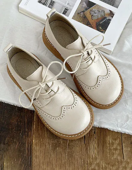 [Clearance] Wide Toe Box Brogue Style Oxford Shoes (40)