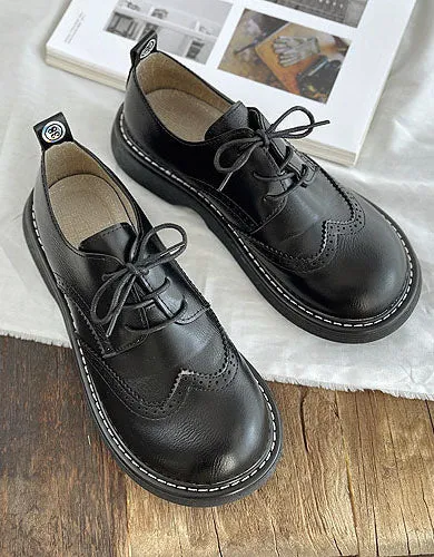 [Clearance] Wide Toe Box Brogue Style Oxford Shoes (40)
