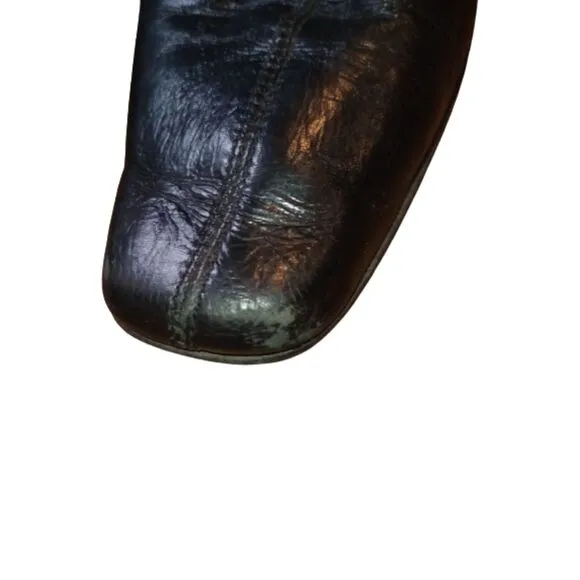 Coach Rossie Italian Black Patent Leather Women's Size 7.5 Ankle Boots