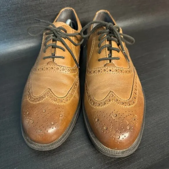 Cole Haan Essentials‎ Men’s size 9.5 Brown Wingtip Oxford Leaher Shoes C25805