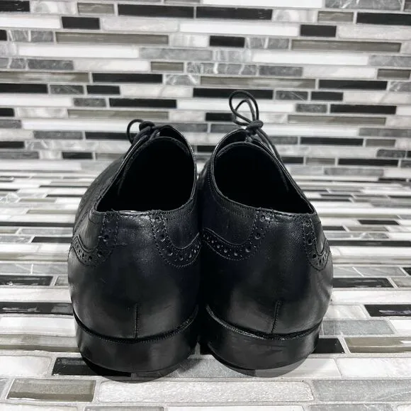 Cole Haan Grand OS C23793 Jefferson Leather Black Wingtip Shoes‎ Mens Size 13 M