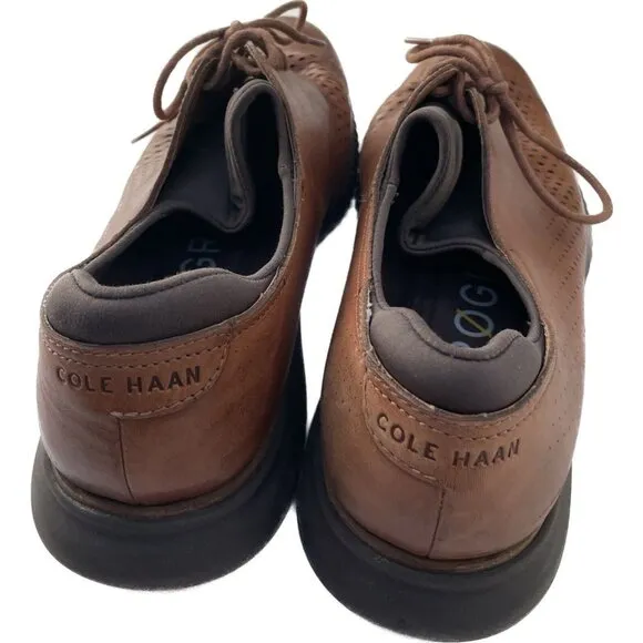 Cole Haan Men's 2.ZeroGrand Lined Laser Wingtip Oxford Tan Style C25351, 11M