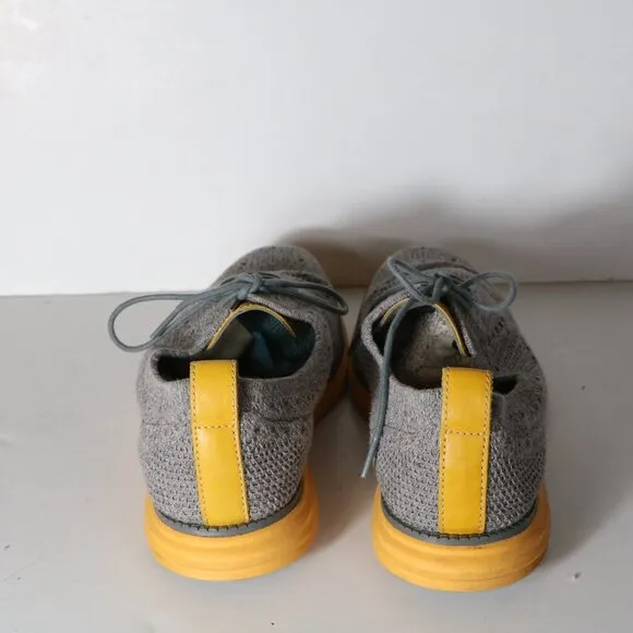 Cole Haan Original Grand Stitchlite Sedona Mens Wingtip Knit Oxford Shoe 10 Gray