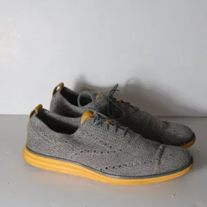 Cole Haan Original Grand Stitchlite Sedona Mens Wingtip Knit Oxford Shoe 10 Gray