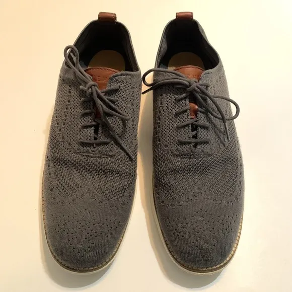 Cole Haan Original Grand Stitchlite Wingtip Oxford Gray C27961 Men Size 10.5 M