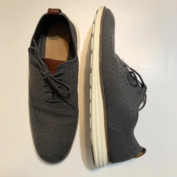 Cole Haan Original Grand Stitchlite Wingtip Oxford Gray C27961 Men Size 10.5 M