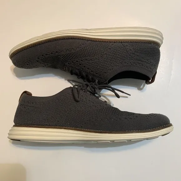 Cole Haan Original Grand Stitchlite Wingtip Oxford Gray C27961 Men Size 10.5 M
