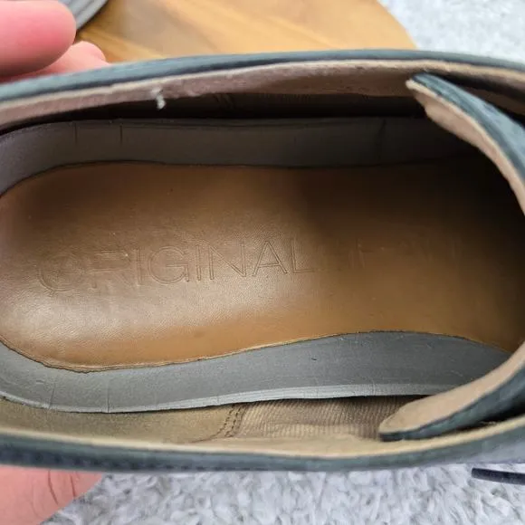 Cole Haan OriginalGrand Modern Blue Leather Wingtip Casual Oxford Mens 12 W Wide