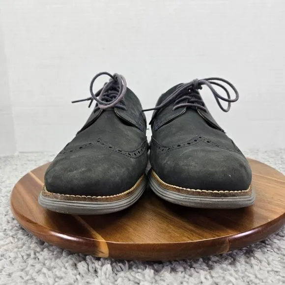 Cole Haan OriginalGrand Modern Blue Leather Wingtip Casual Oxford Mens 12 W Wide