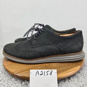 Cole Haan OriginalGrand Modern Blue Leather Wingtip Casual Oxford Mens 12 W Wide