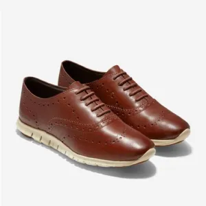 Cole Haan ZeroGrand Leather Wingtip Oxford In Color Woodbury Size 7.5