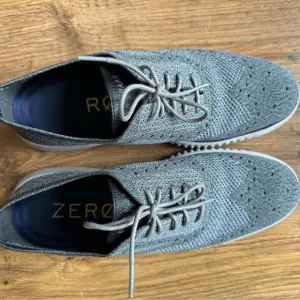 Cole Haan zerogrand wingtip, Oxford size men’s 10 gray stitch light