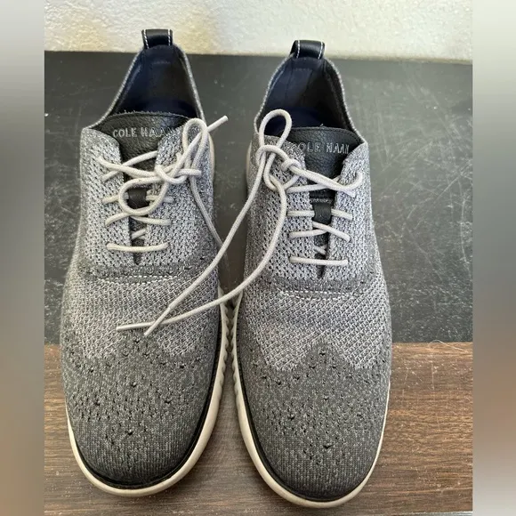 Cole Haan zerogrand wingtip, Oxford size men’s 10 gray stitch light