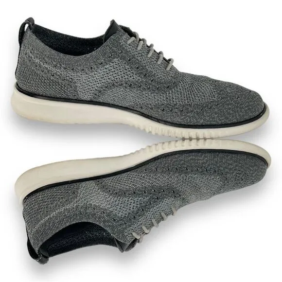 Cole Haan 2.ZEROGRAND Magnet Ironstone Grey Stitchlite Wingtip Oxford C27565 9.5