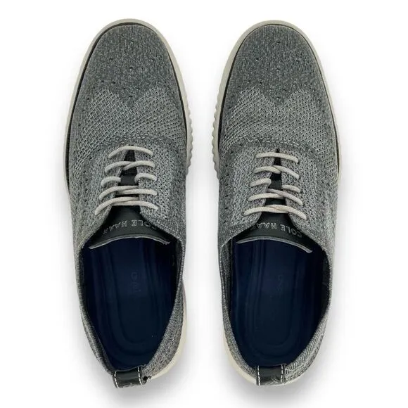 Cole Haan 2.ZEROGRAND Magnet Ironstone Grey Stitchlite Wingtip Oxford C27565 9.5