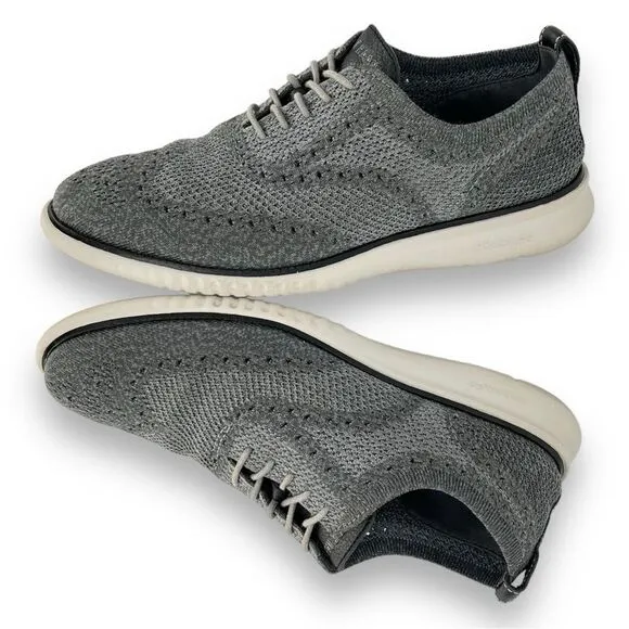 Cole Haan 2.ZEROGRAND Magnet Ironstone Grey Stitchlite Wingtip Oxford C27565 9.5