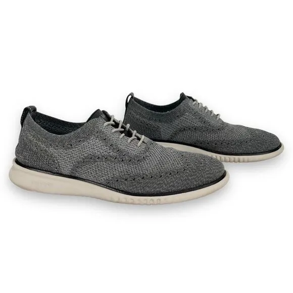Cole Haan 2.ZEROGRAND Magnet Ironstone Grey Stitchlite Wingtip Oxford C27565 9.5