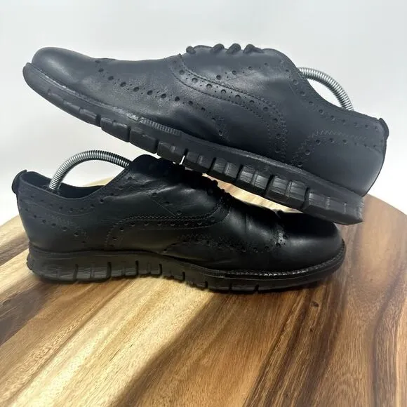 Cole Haan Zerogrand Wingtip Oxford Men's 10.5 M Black C23738 Shoes