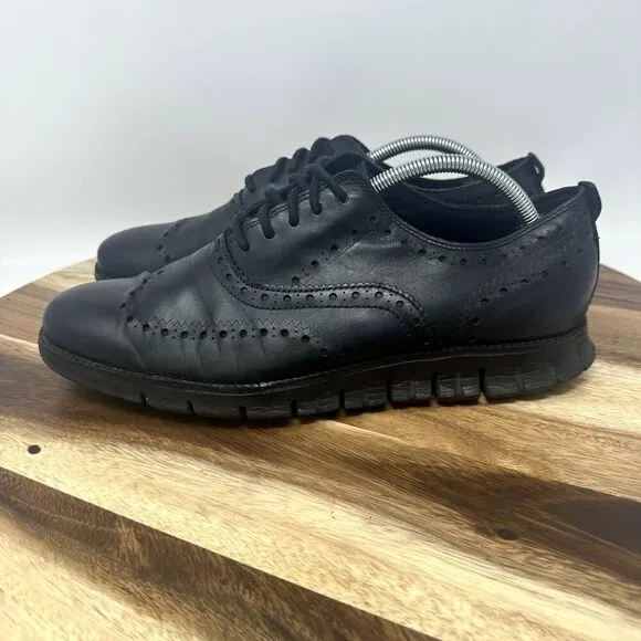 Cole Haan Zerogrand Wingtip Oxford Men's 10.5 M Black C23738 Shoes