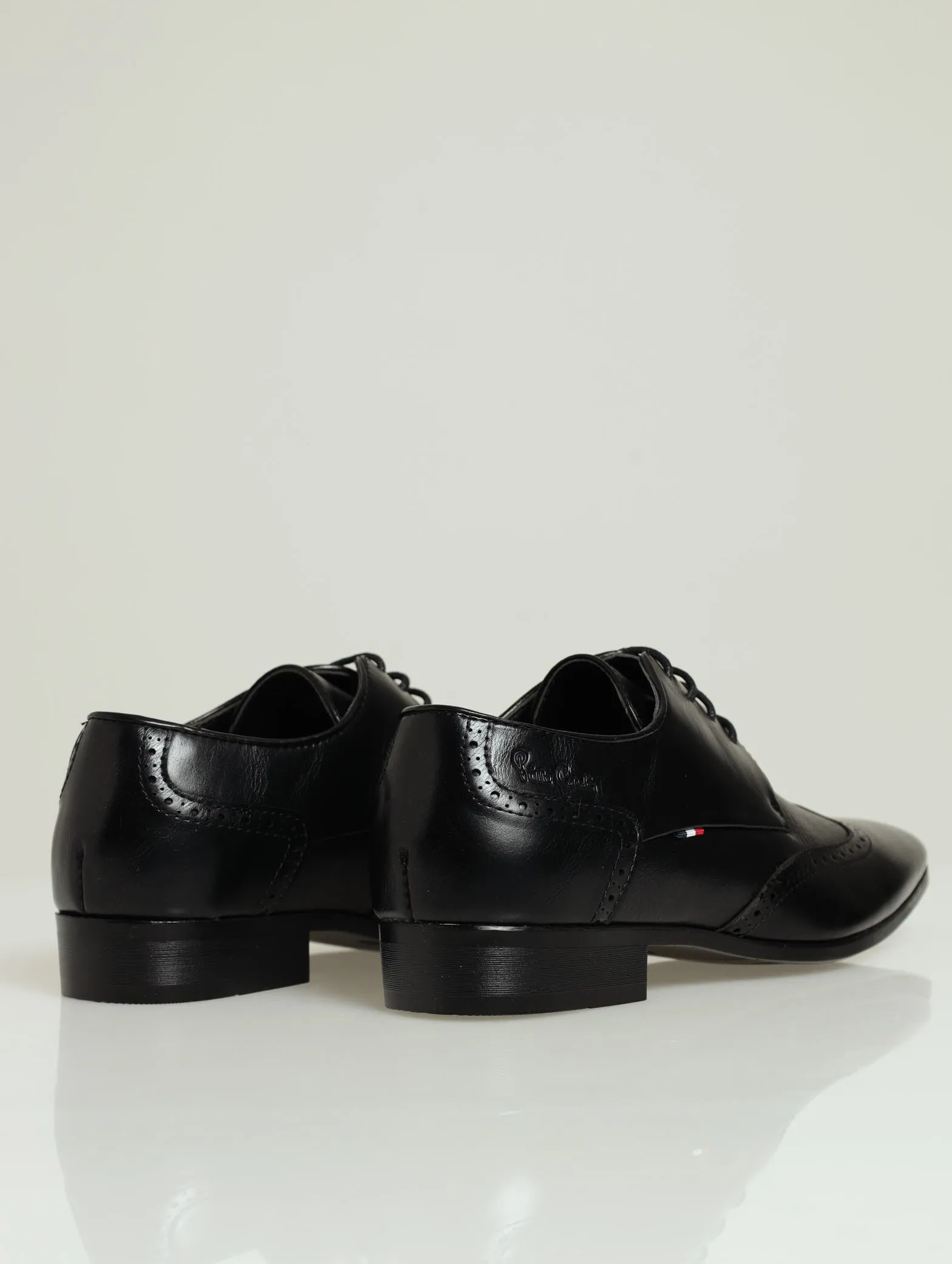 Comfort Shadow Spray Toe Cap Lace Up Derby - Black