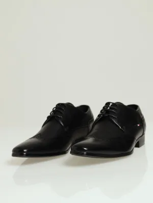 Comfort Shadow Spray Toe Cap Lace Up Derby - Black