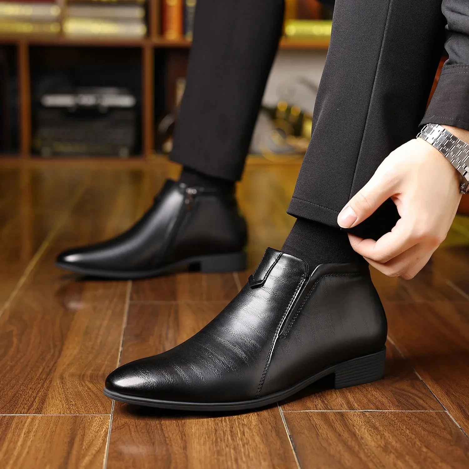 Crafted Luxe Retro Ankle Boots