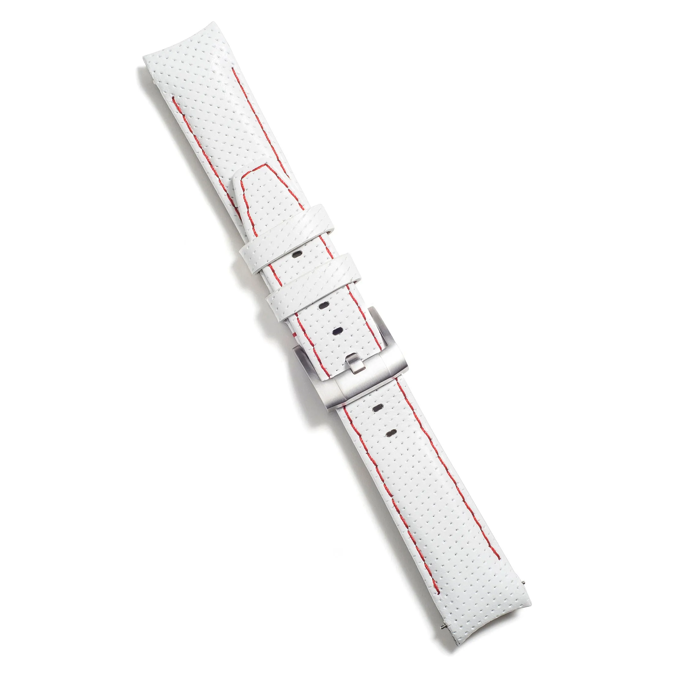 Curved End Racing Leather Strap for Rolex Submariner with Tang Buckle