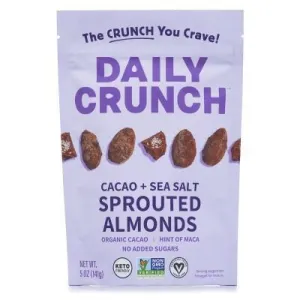 Daily Crunch - 'Cacao   Sea Salt' Sprouted Almonds (5OZ)