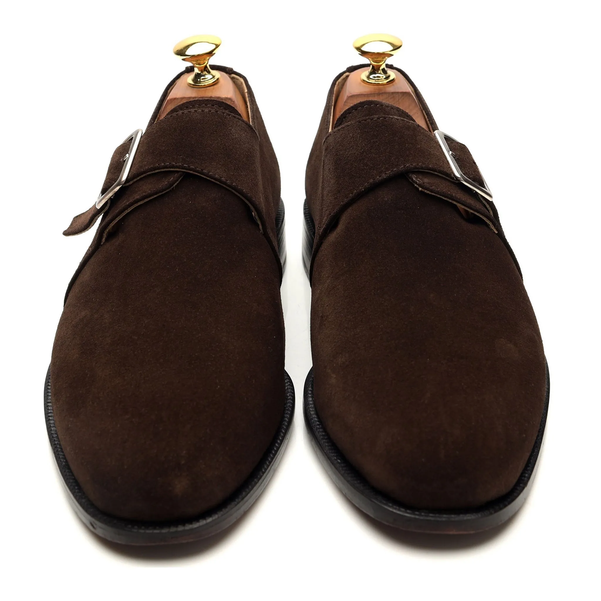 Dark Brown Suede Monk Strap UK 6