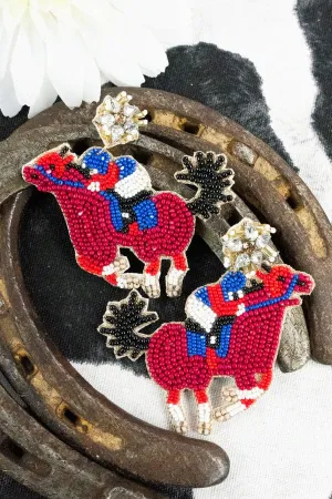 Derby horse earrings
