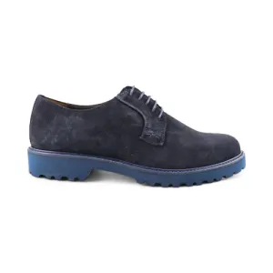 Derby in camoscio blu