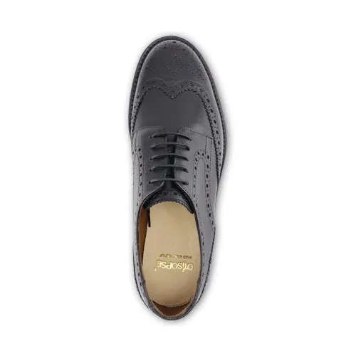 Derby nere in pelle con suola vibram