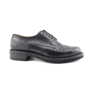 Derby nere in pelle con suola vibram