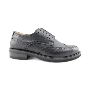 Derby nere in pelle con suola vibram