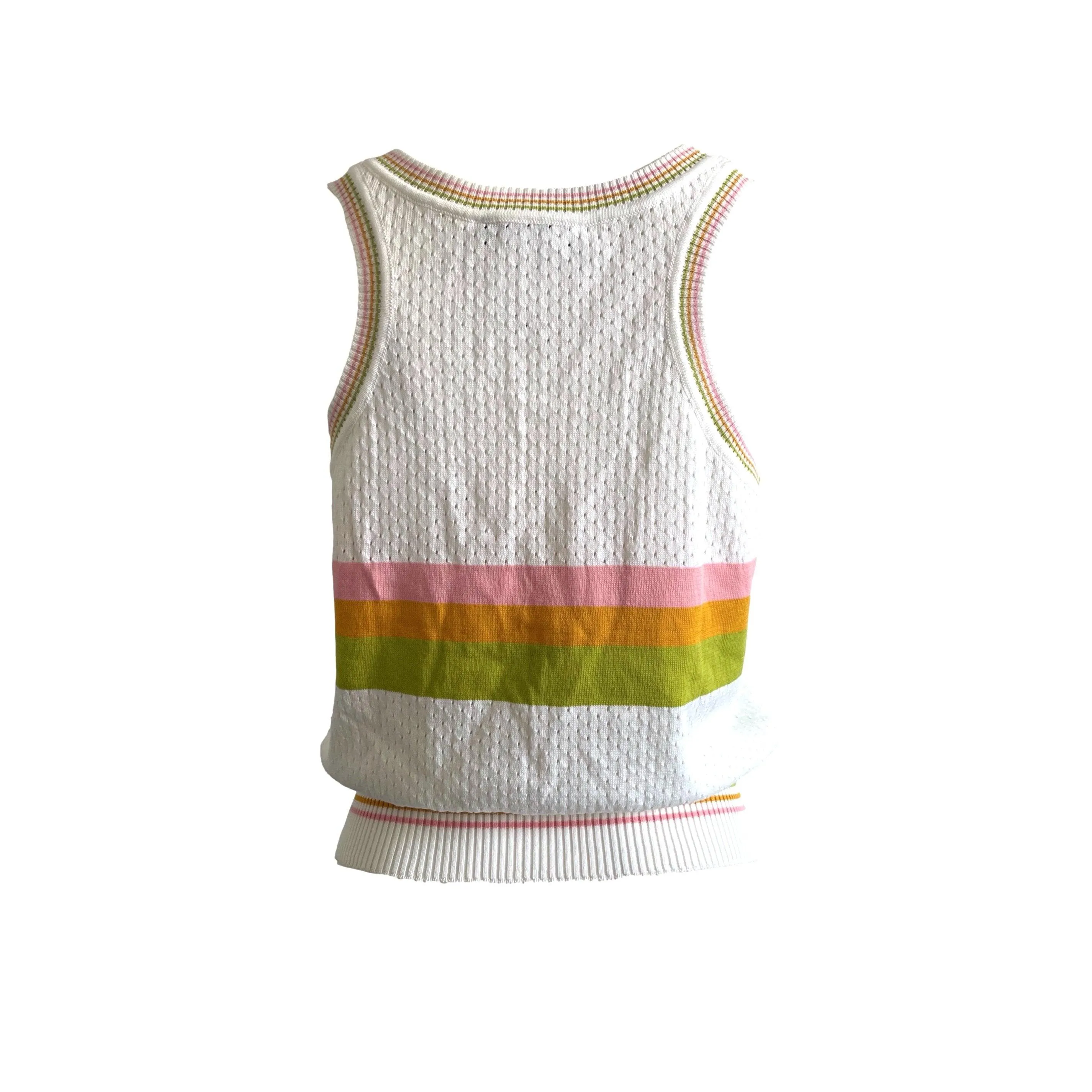 Dior White Perforated Logo Tank